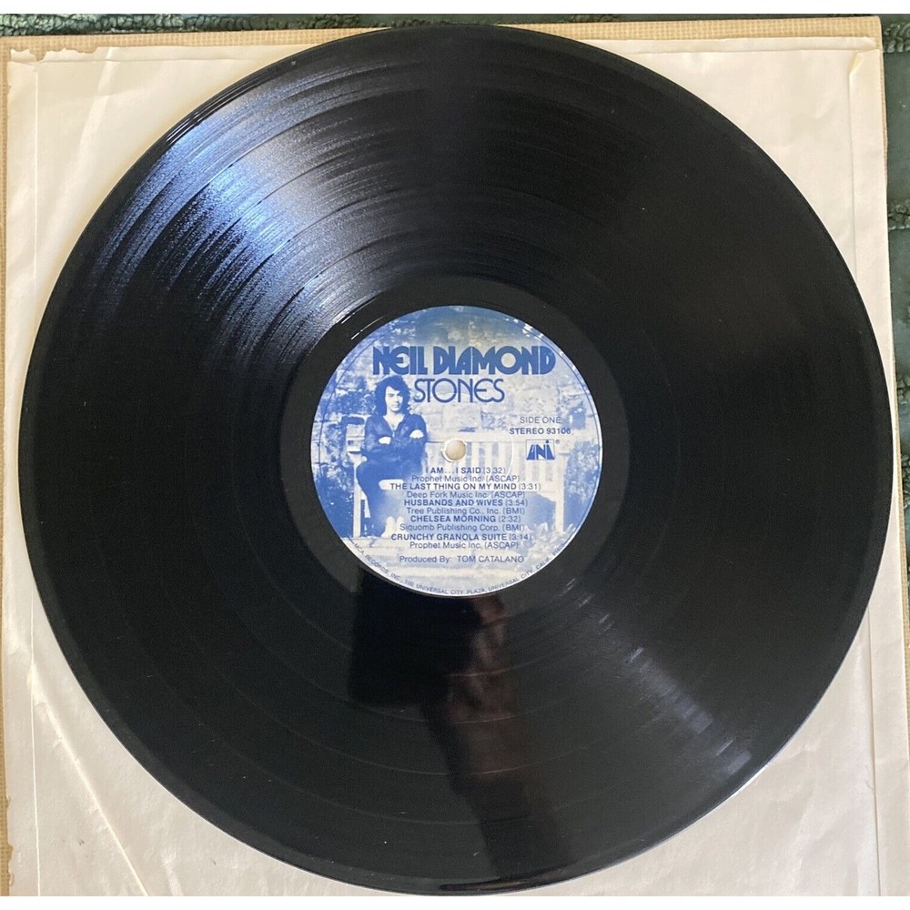 Neil Diamond Stones LP Vinyl 1971 Record UNI Records 93106 I Am I Said 12" - Picture 3 of 4